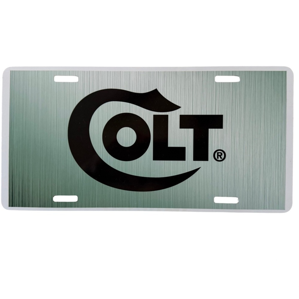 Aluminum custom accent car license plate featuring Colt great giftable item